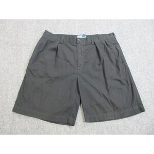 Polo Ralph Lauren Tyler Shorts Mens 38 Black Cotton Pleated Classic Relaxed Fit‎